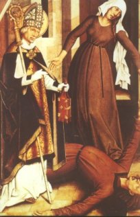 Saint Valentin de Terni. Bartholomé Zeitbloom (1455-1515), peinture d'autel